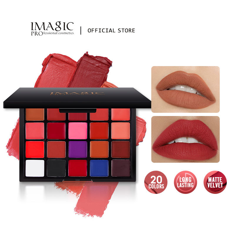 Beauty Makeup Palette - イメージ-マットベルベットリップスティック20色,長持ちするメイク,着色