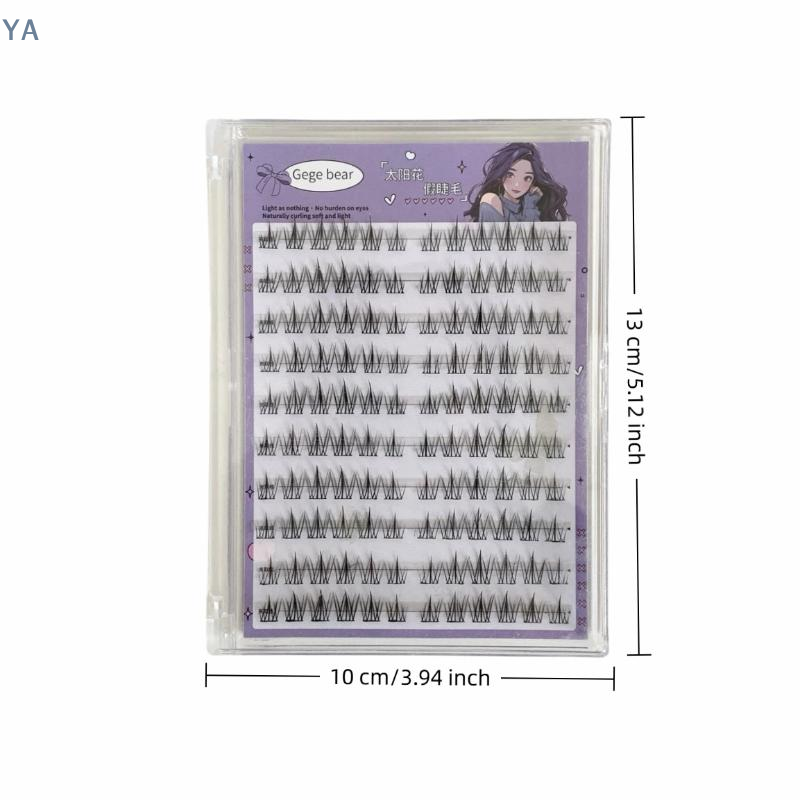False Eyelashes Natural - 【SA】【SA】接着剤不要つけまつげ ソーラーデザイン ナチュラルロング 厚め 再利用可能 セグメント式まつげ