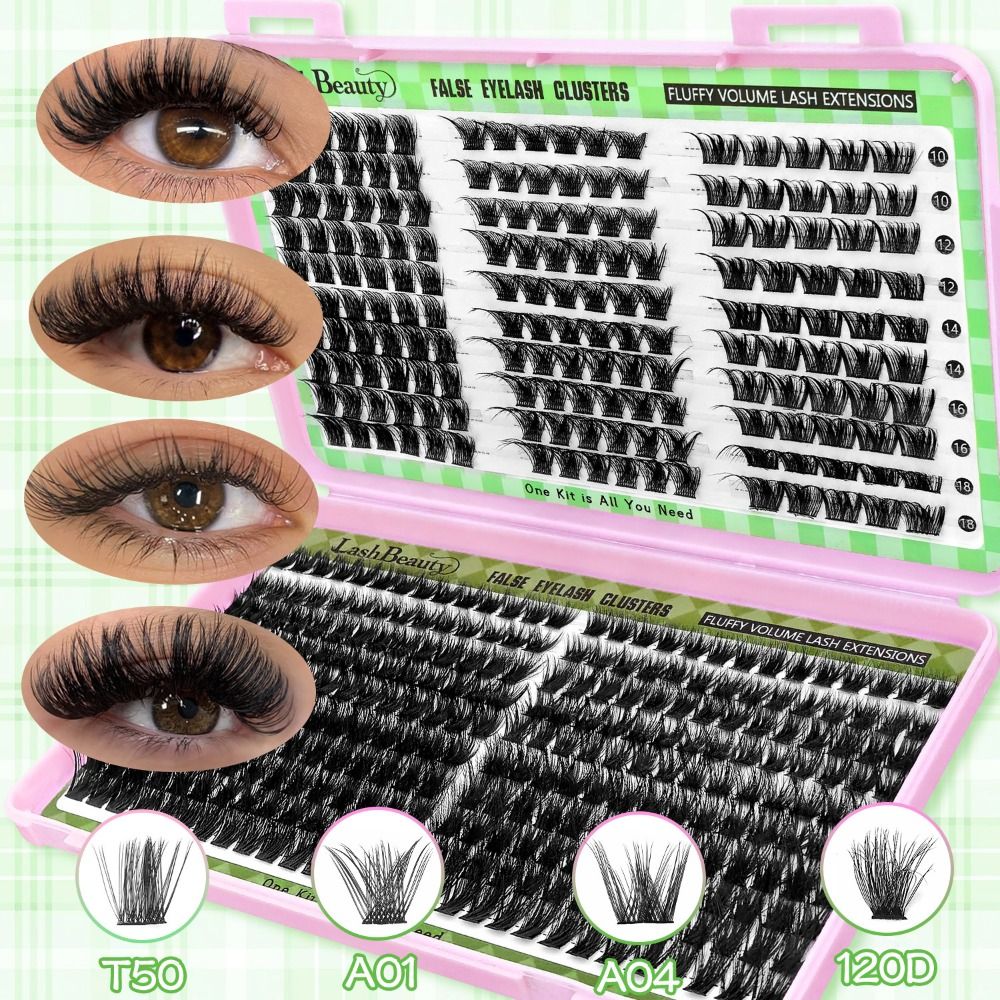 False Eyelashes Natural - ナチュラルルックつけまつげ ボンド＆シール クラスターデザイン 3Dフェイクミンクラッシュ ウィスピー風 アイメイクツール