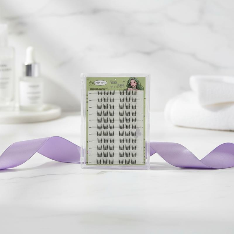 False Eyelashes Natural - 接着剤不要のつけまつげ 簡単装着 ナチュラルな接着剤不要つけまつげ 初心者向けDIYつけまつげ