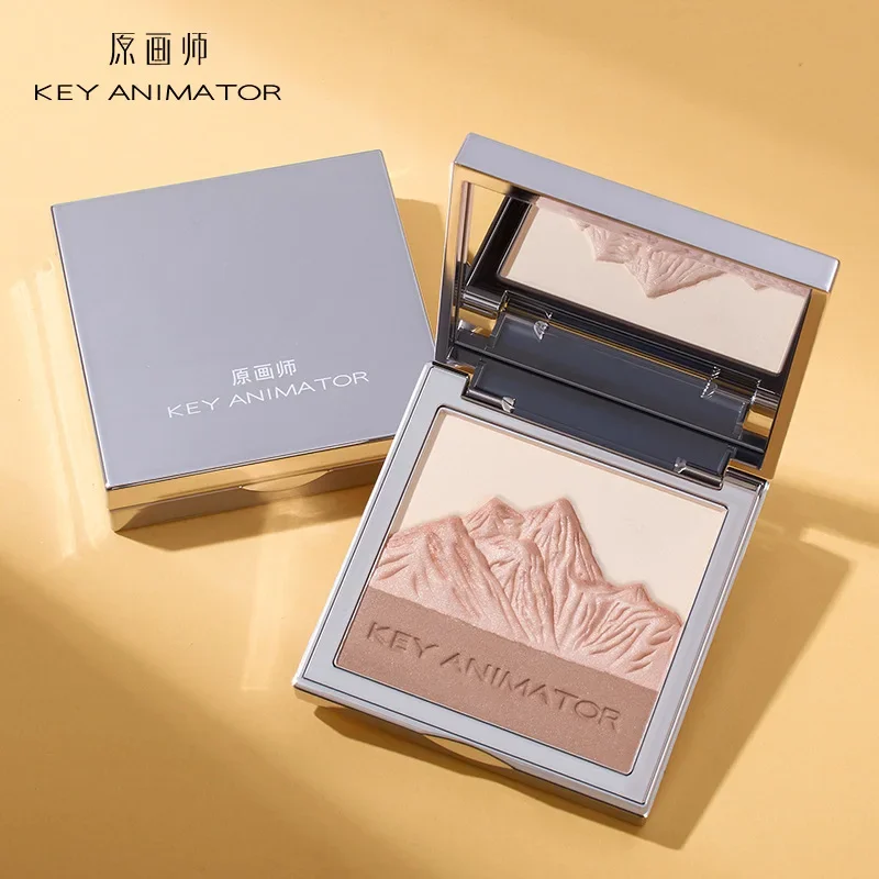 Beauty Makeup Palette - キーアニメーター ハイライターパウダーパレット ブラッシャー フェイスコンター イルミネーター メイクアップ