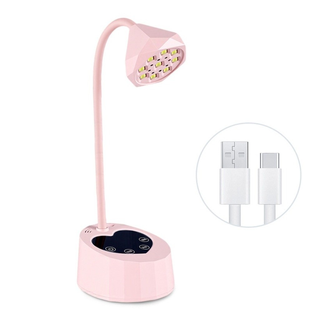 Uv Nail Lamp - USB Type-C UV LEDネイルランプ 4段階タイマー設定 LCDタッチコントロール
