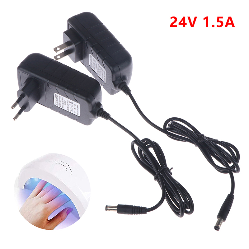Uv Nail Lamp - 【24V 1.5A 電源アダプター充電器 36W EUプラグ AC