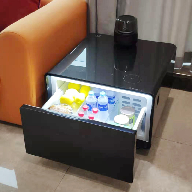 Beauty Makeup Fridge - メイクアップ用ビューティー冷蔵庫 ホテル用ミニ冷蔵庫 テーブル冷蔵庫 スマートコーヒーテーブル 冷蔵庫とワイヤレス充電機能付き