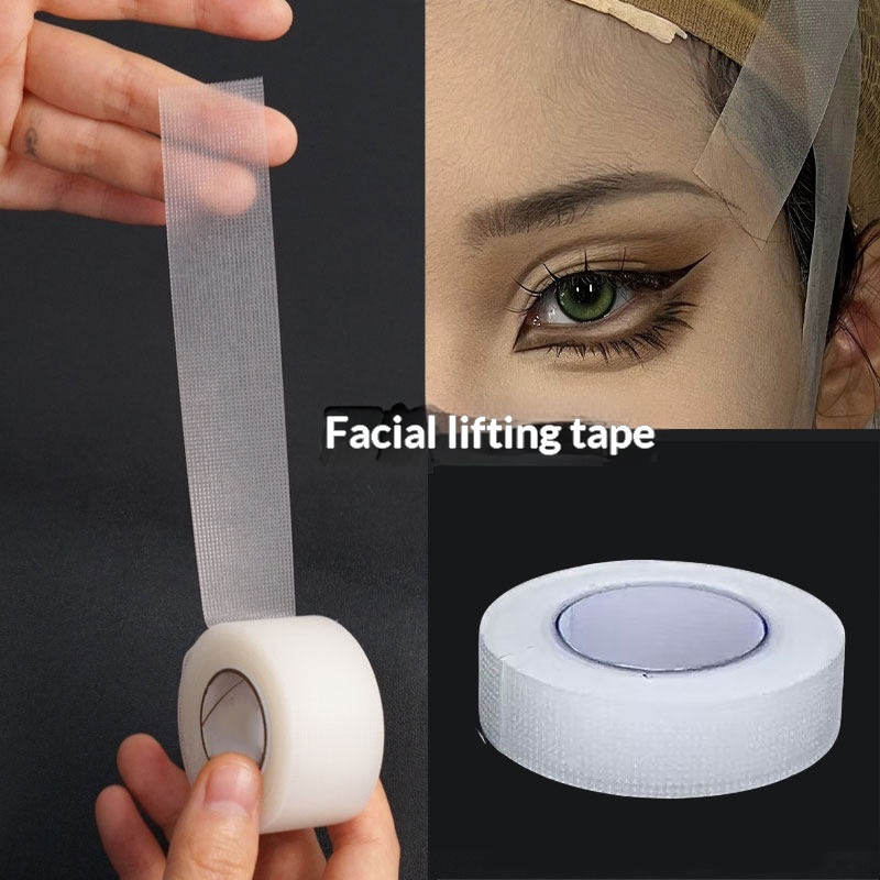 Makeup And Beauty - 1ロール8m PEフェイシャルテープ プロフェッショナルリフト コスプレメイクアップテープ 通気性のある美容メイクアップツール Vラインフェイスリフトテープ。