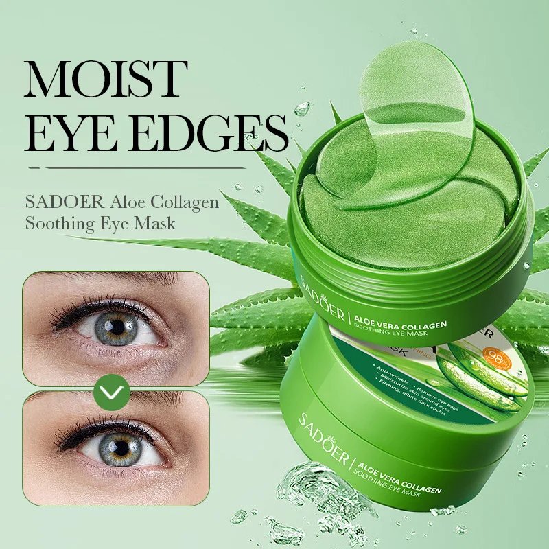 Collagen Eye Patch - SAODER 60 個アロエベラコラーゲンアイパッチ抗くまアイバッグ保湿引き締め目の下のスキンケア製品