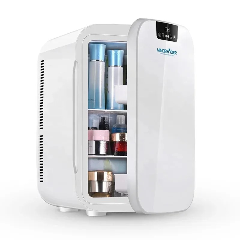 Beauty Makeup Fridge - ガラス扉仕上げ冷蔵庫 家庭用冷蔵庫 25L ホワイト ビューティーメイクアップ