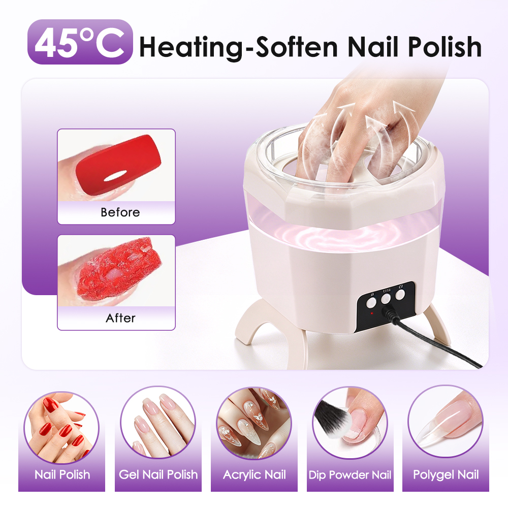 Uv Nail Lamp - 電動ジェルネイルリムーバーマシン 2-in-1 UVランプネイルドライヤー ファン付き 45 ℃