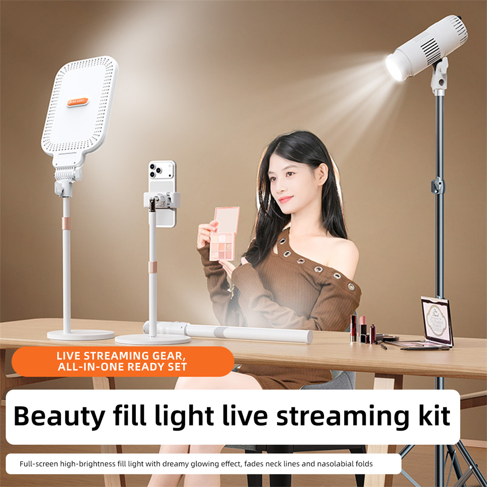 Beauty Makeup Video - フルスクリーンLEDビデオライトRa95+写真撮影用フィルライトパネルランプ、ライブストリーミング、メイクアップ、ビューティーリングライト用スタンド付き