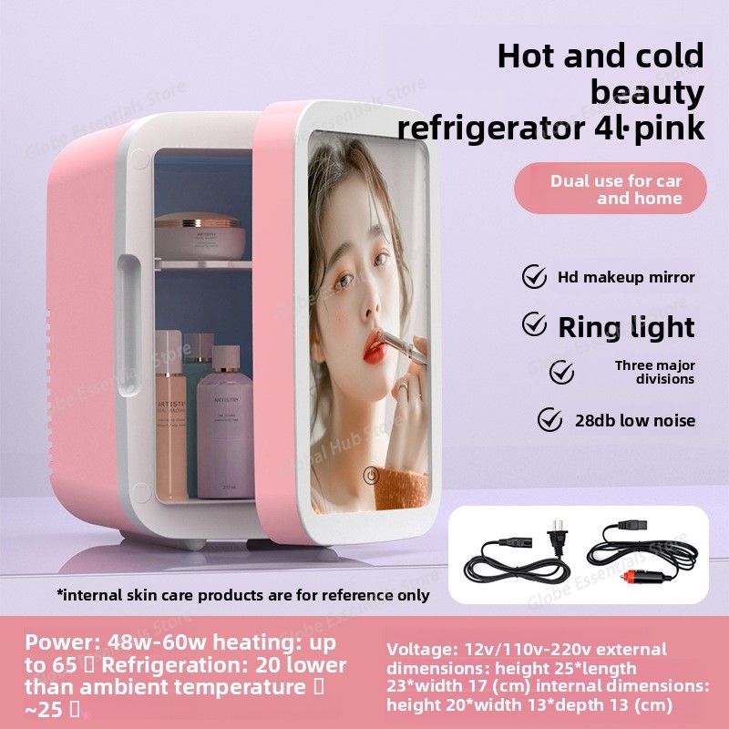 カラフルな美容冷蔵庫 スキンケア冷蔵庫 熱電式クーラー＆ウォ - Beauty Makeup Fridge のレビューと価格