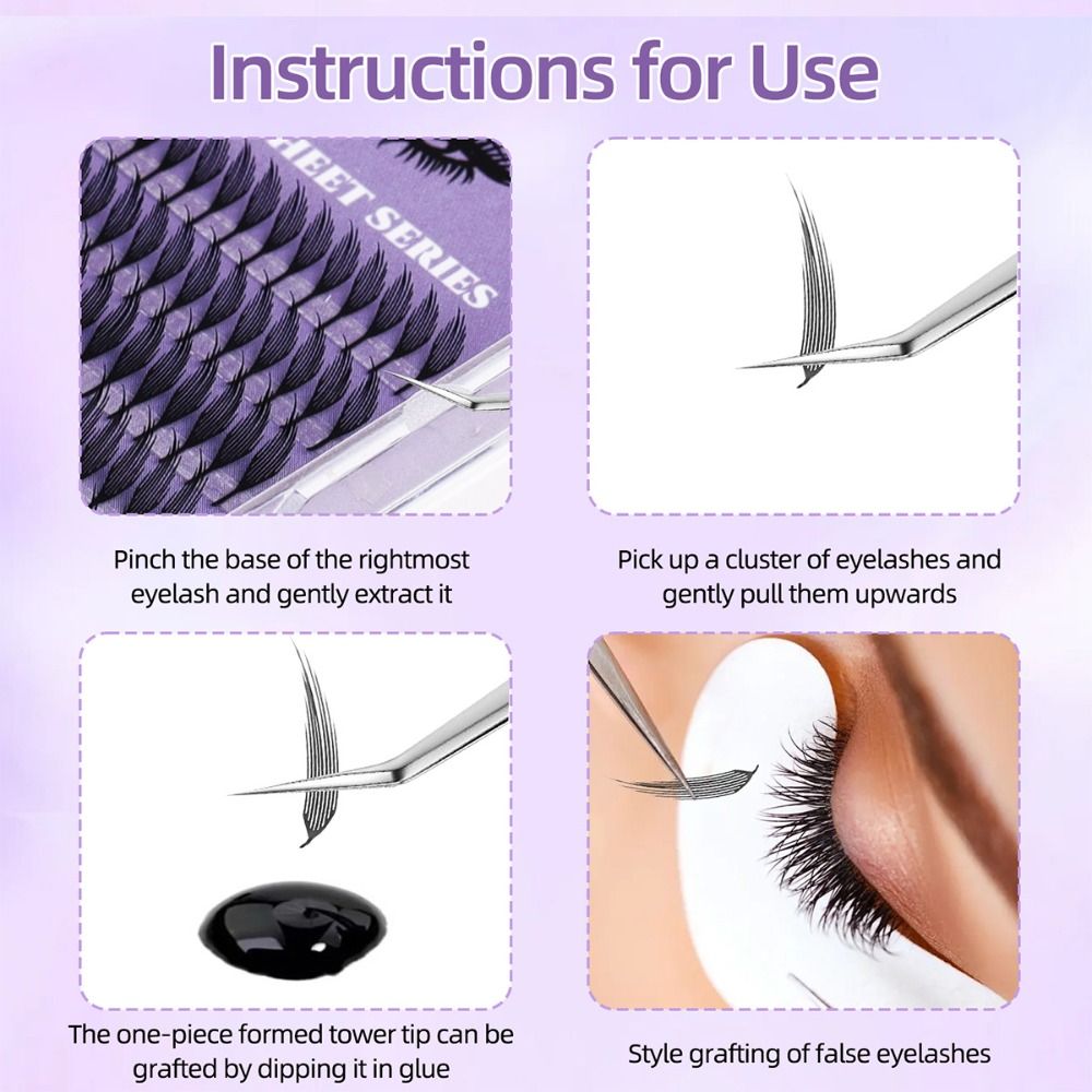 132/240 クラスター カーベーションD グラフトつけま - False Eyelashes Natural のレビューと価格