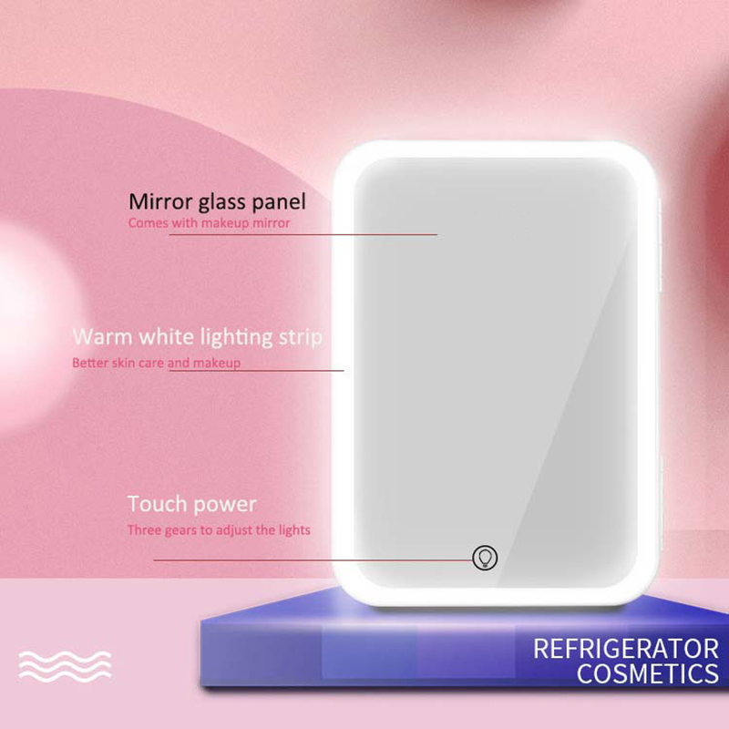 ポータブル化粧冷蔵庫,スキンケア,8メイク,冷蔵庫,寝室,寮 - Beauty Makeup Fridge のレビューと価格