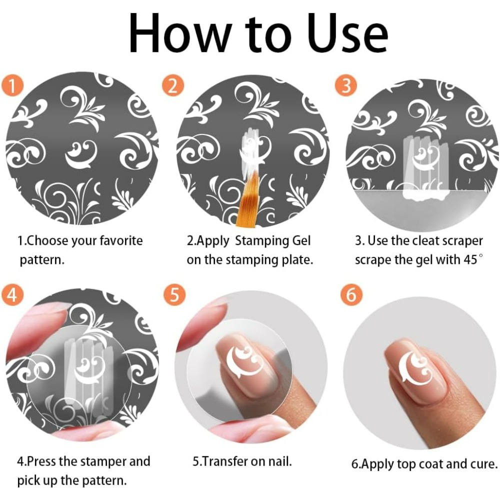 3 個スワールパターンネイルアートテンプレートフレンチネイル - Nail Art Stamping Kit のレビューと価格