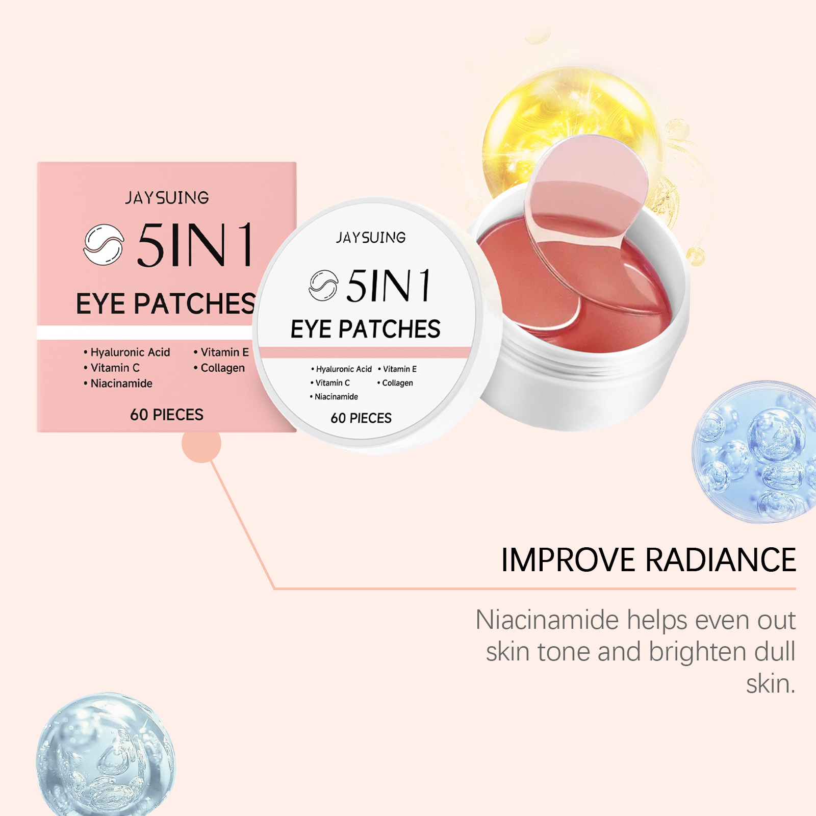 ジェイシング 5in1 アイパッチ ローズの香り ヒアルロン - Collagen Eye Patch のレビューと価格