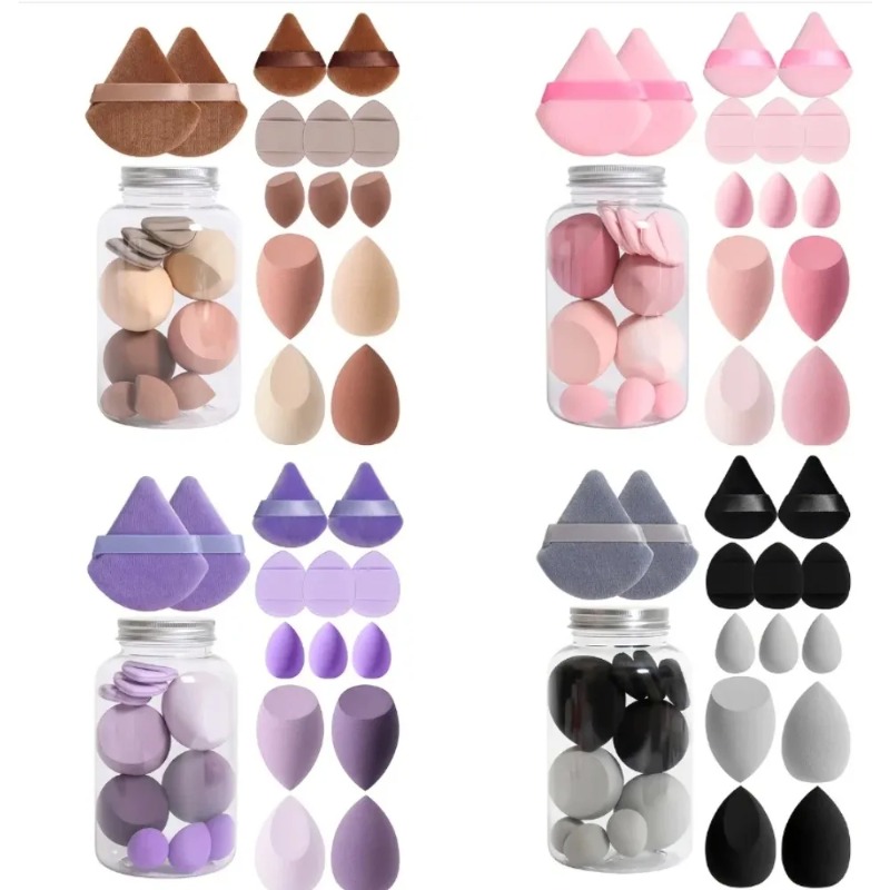 14個入りメイクアップスポンジセット、収納ジャー付き、ベルベ - Beauty Blender In Makeup のレビューと価格