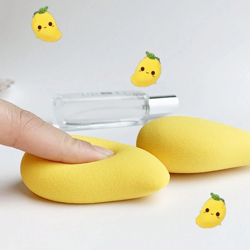 12/2 個マンゴー形状ソフトメイクスポンジ顔美容化粧品パウ - Beauty Blender In Makeup のレビューと価格
