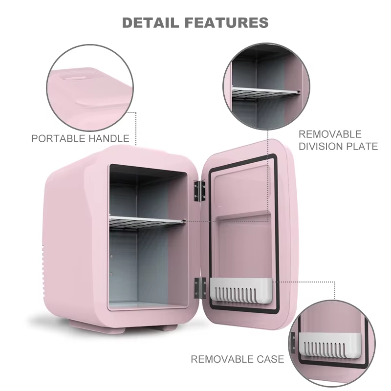 お手頃価格のポータブルカーミニ冷蔵庫 5L ポータブル冷蔵庫 - Beauty Makeup Fridge のレビューと価格