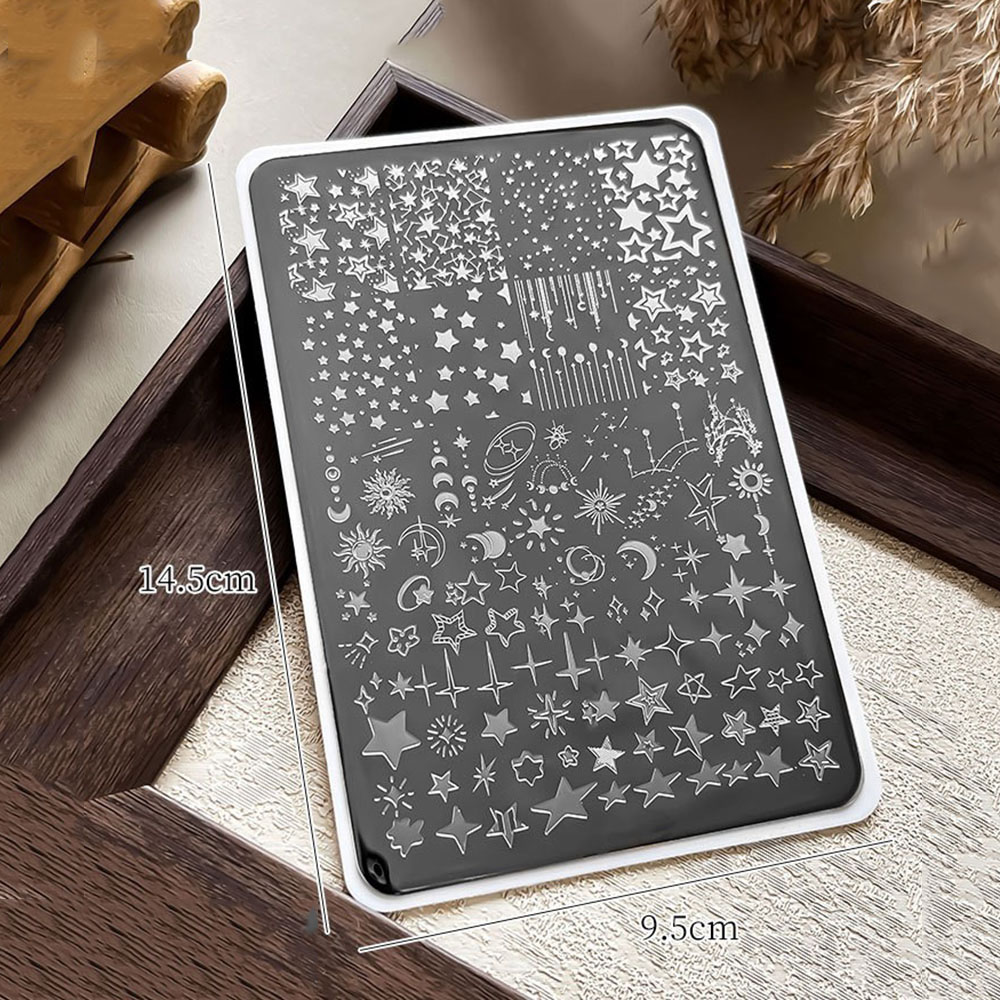 14.5 * 9.5 レースメタルネイルアートスタンピングテ - Nail Art Stamping Kit のレビューと価格