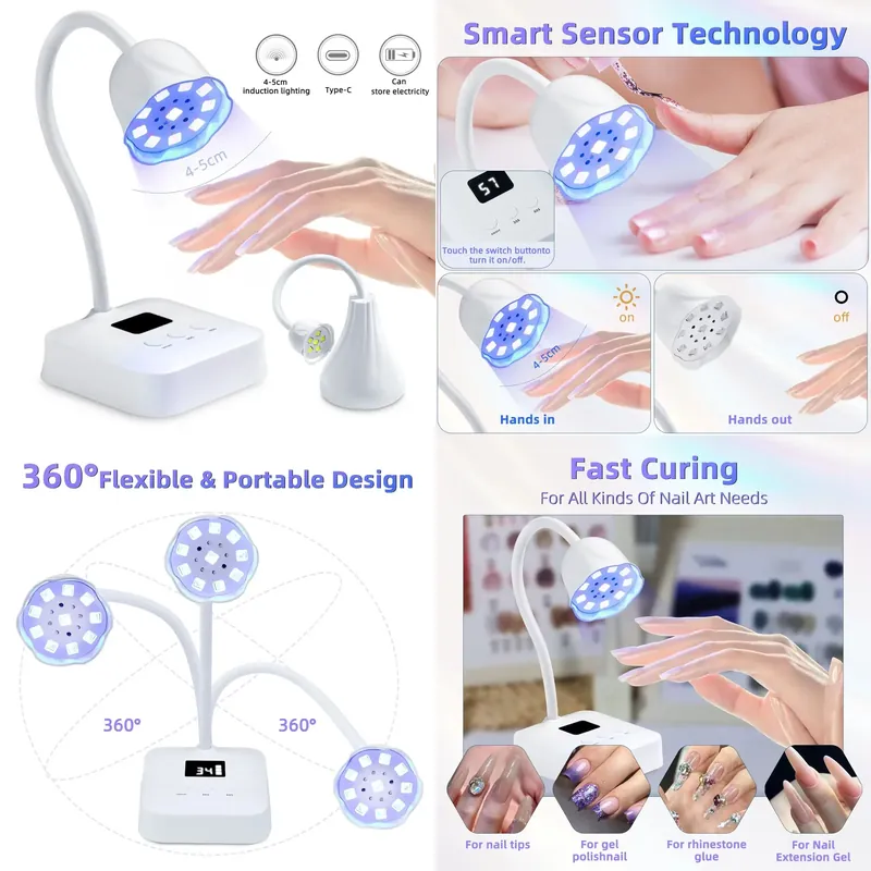 ワイヤレスネイルランプ LED UV タイマー付き 9ビーズ - Uv Nail Lamp のレビューと価格