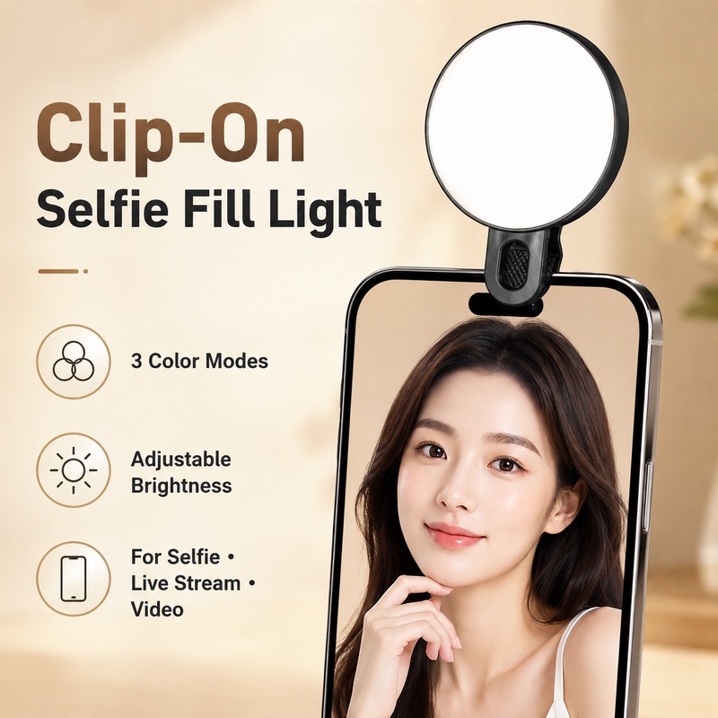 ポータブルRGB LEDフィルライト ミニポケットフォンクリ - Beauty Makeup Video のレビューと価格