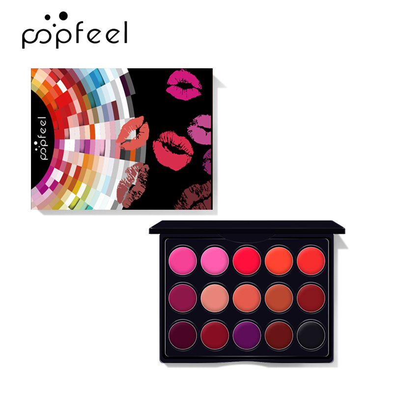 15 色ミニリップグロスメイクアップパレットヌードカラーレッ - Beauty Makeup Palette のレビューと価格