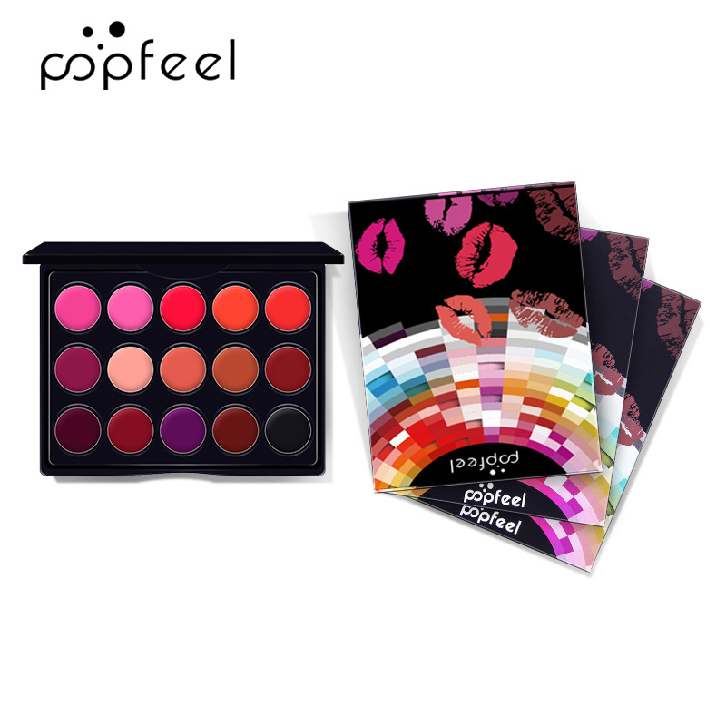 15 色ミニリップグロスメイクアップパレットヌードカラーレッ - Beauty Makeup Palette のレビューと価格