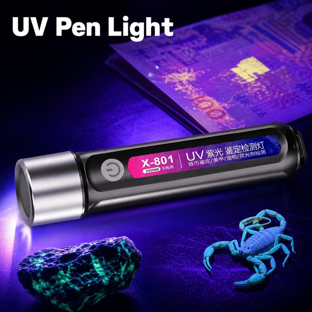 ミニUV LEDブラックライト懐中電灯、充電式ネイルランプ、 - Uv Nail Lamp のレビューと価格