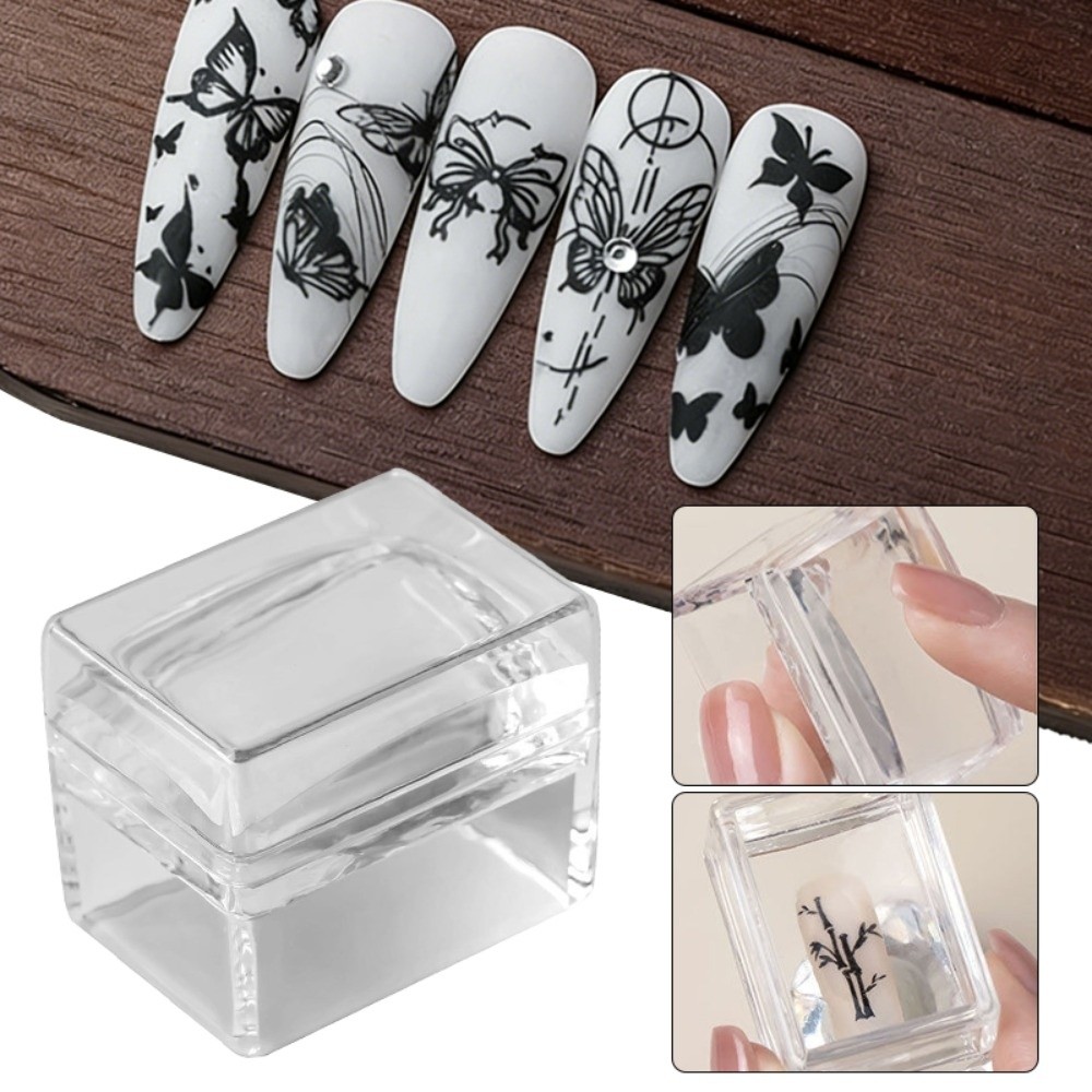 新しい透明ネイルアートスタンピングプレート 再利用可能なフレ - Nail Art Stamping Kit のレビューと価格