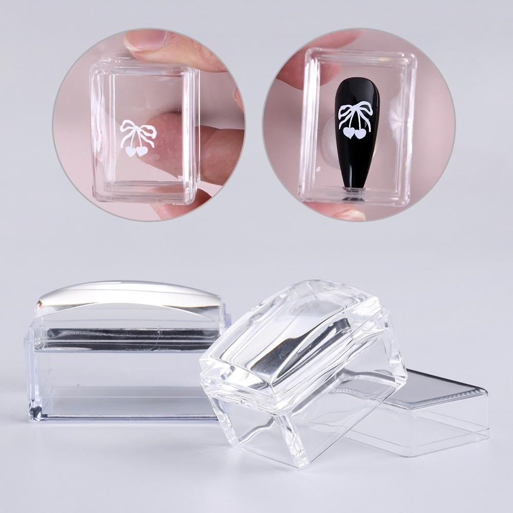新しい透明ネイルアートスタンピングプレート 再利用可能なフレ - Nail Art Stamping Kit のレビューと価格