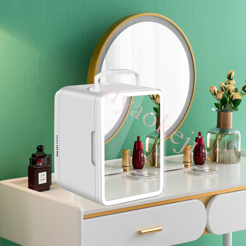 ポータブル冷蔵庫,ミニ化粧品,冷蔵庫,LEDミラー付き,冷蔵 - Beauty Makeup Fridge のレビューと価格
