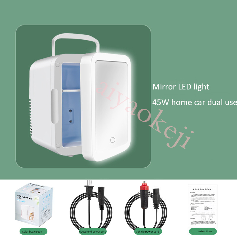 ポータブル冷蔵庫,ミニ化粧品,冷蔵庫,LEDミラー付き,冷蔵 - Beauty Makeup Fridge のレビューと価格