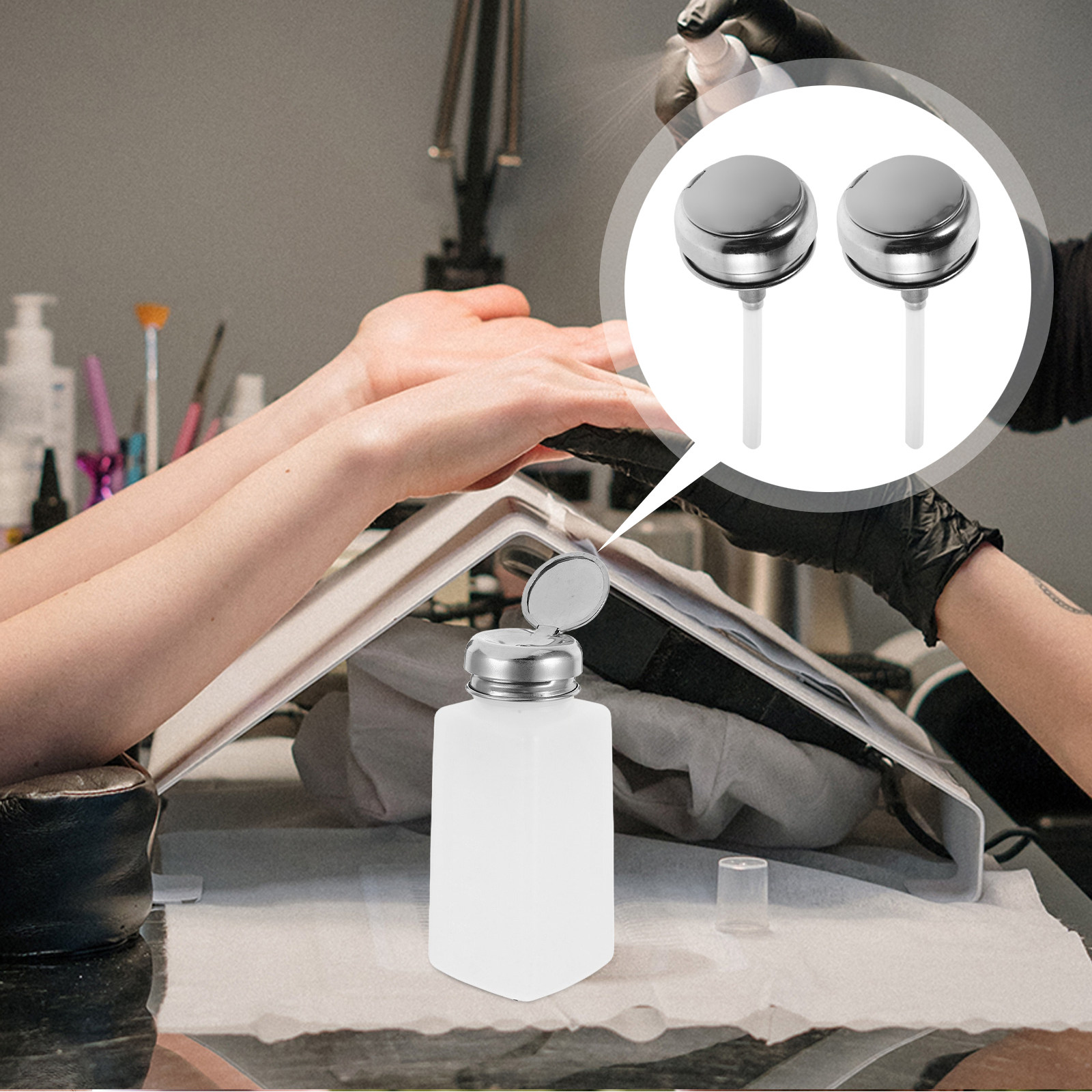 5 個のステンレス鋼アルミニウムプッシュダウンポンプボトルキ - Makeup And Beauty のレビューと価格