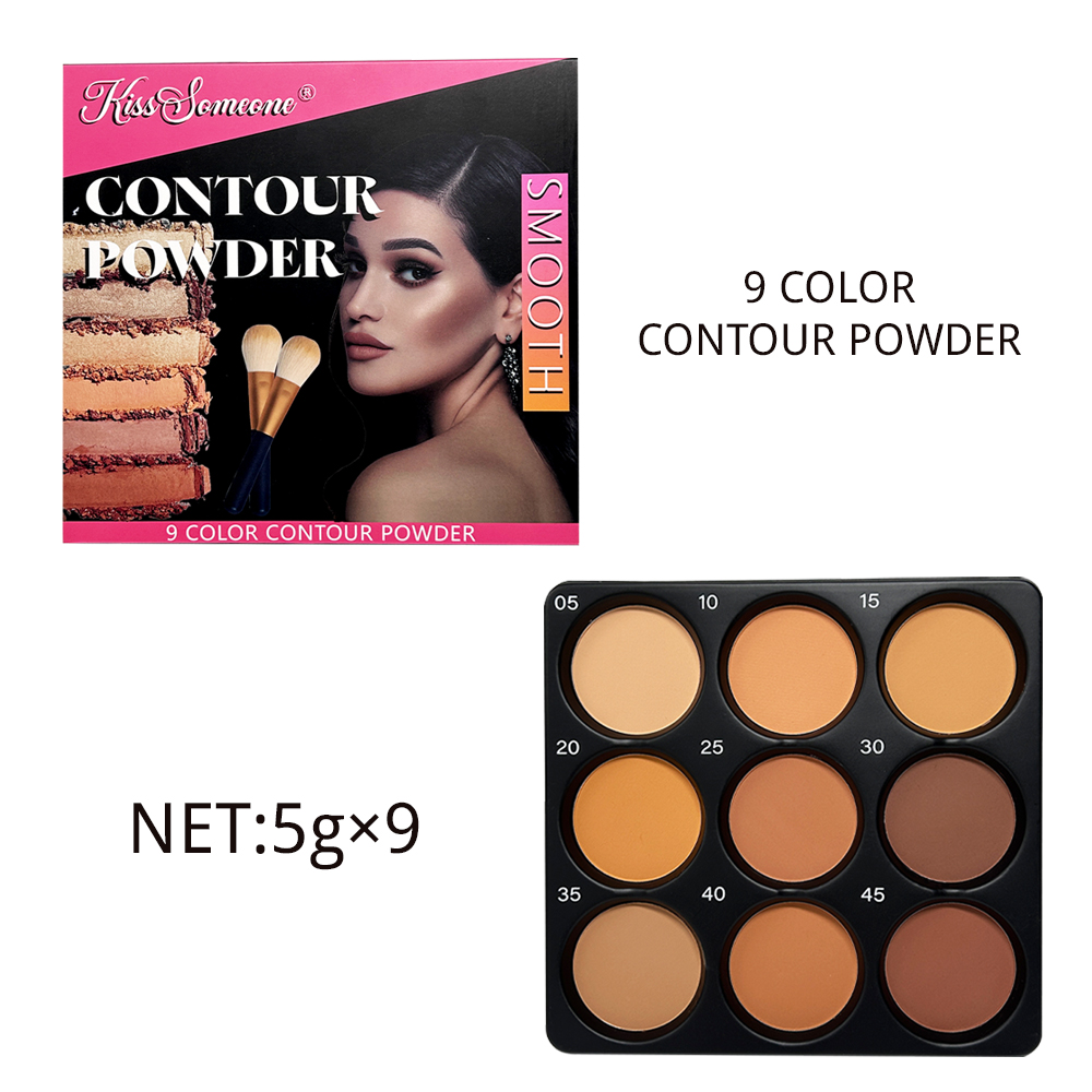 9色パウダーコンターパレット、マットコンターリングメイクアッ - Beauty Makeup Palette のレビューと価格
