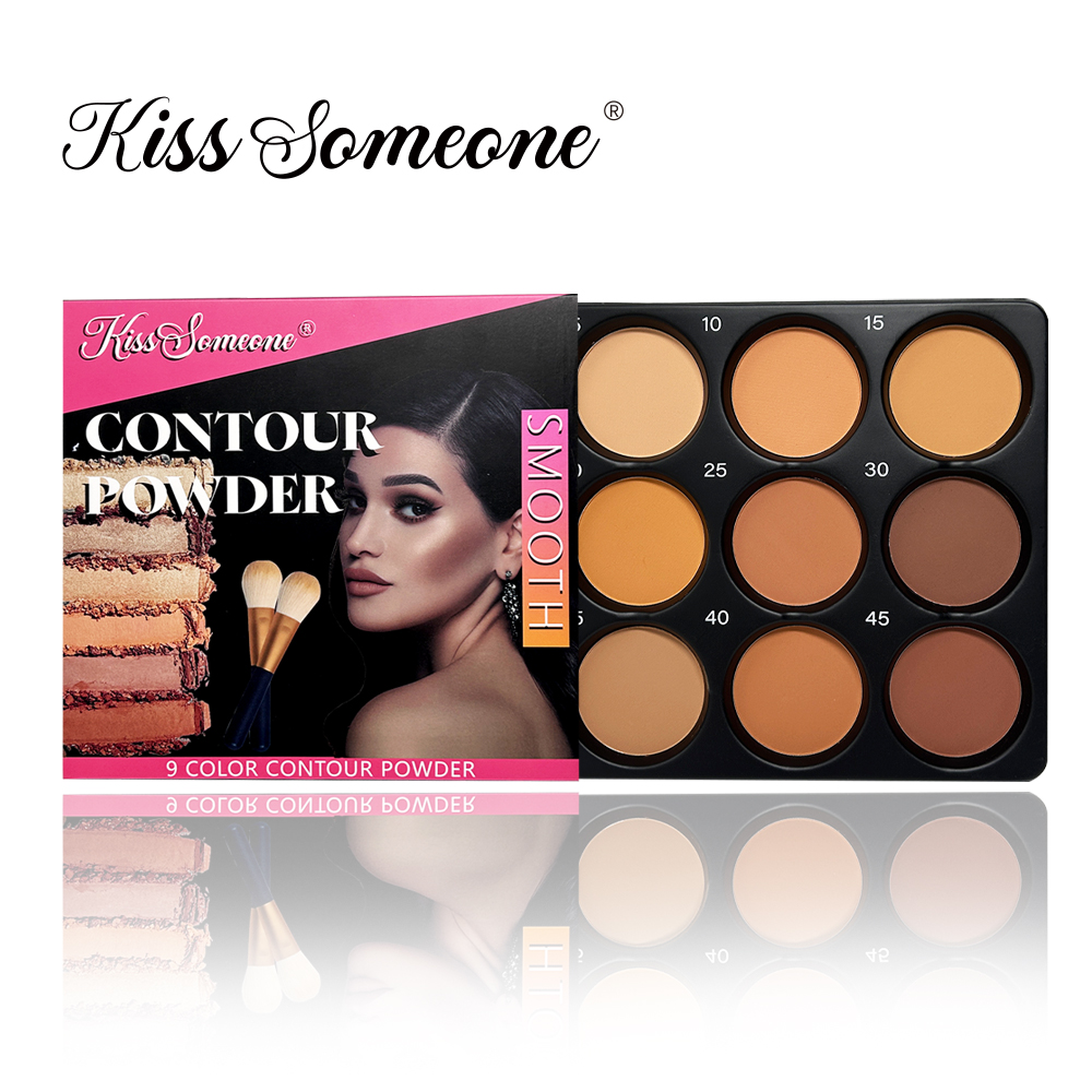9色パウダーコンターパレット、マットコンターリングメイクアッ - Beauty Makeup Palette のレビューと価格