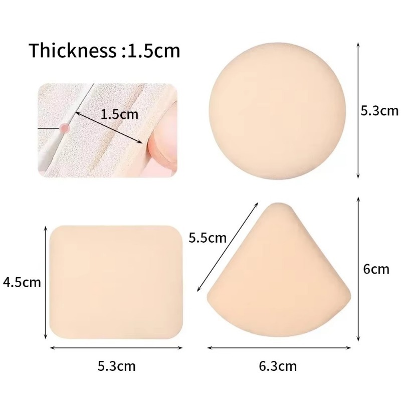 1-10個入りポータブルファンデーションパウダーパフ、丸型・ - Beauty Blender In Makeup のレビューと価格