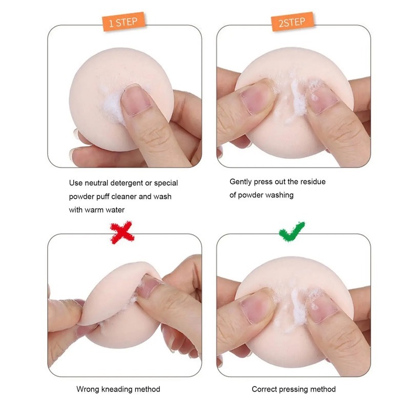1-10個入りポータブルファンデーションパウダーパフ、丸型・ - Beauty Blender In Makeup のレビューと価格
