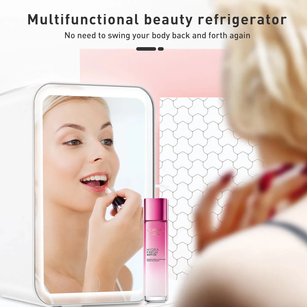 4Lミニビューティー冷蔵庫 LEDミラー付き - スキンケア - Beauty Makeup Fridge のレビューと価格