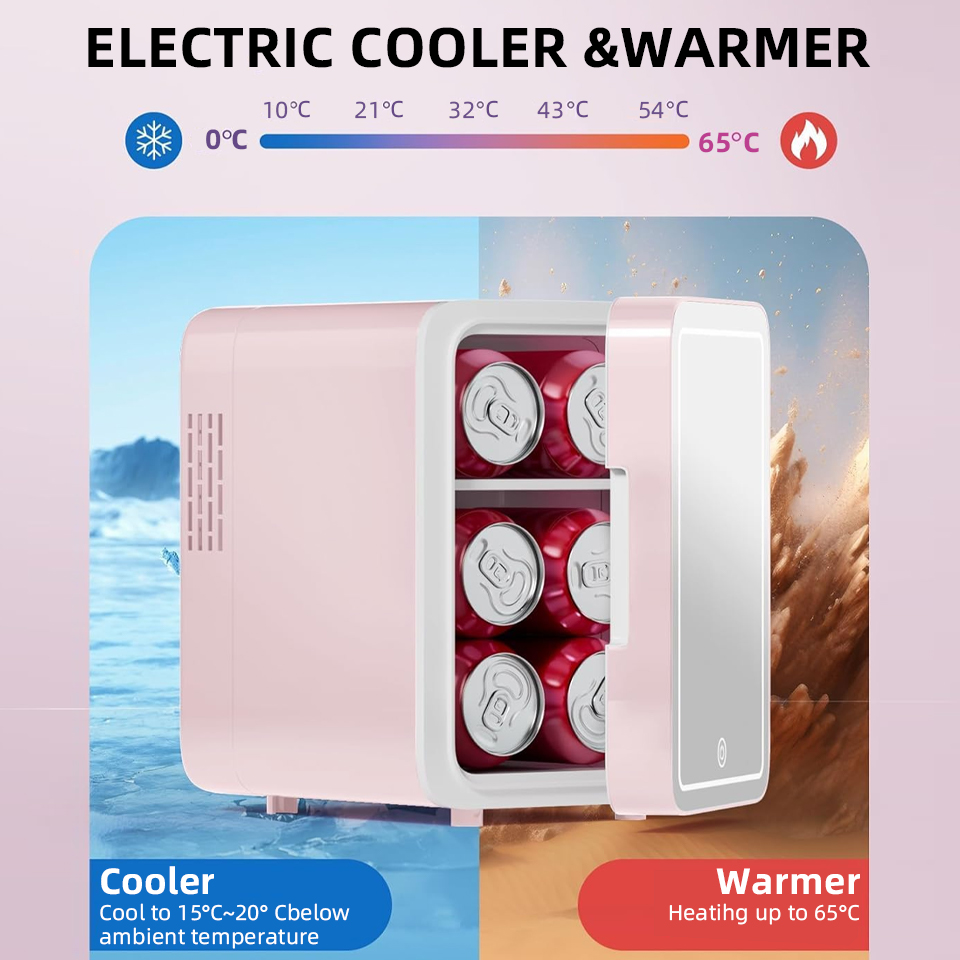 ヤナセ 6L/9L ミニビューティー冷蔵庫 LEDミラードア - Beauty Makeup Fridge のレビューと価格