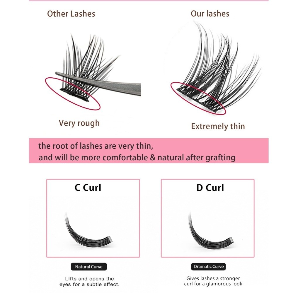 自然な見た目DIYまつげエクステキット ふわふわ 接着剤不要 - False Eyelashes Natural のレビューと価格