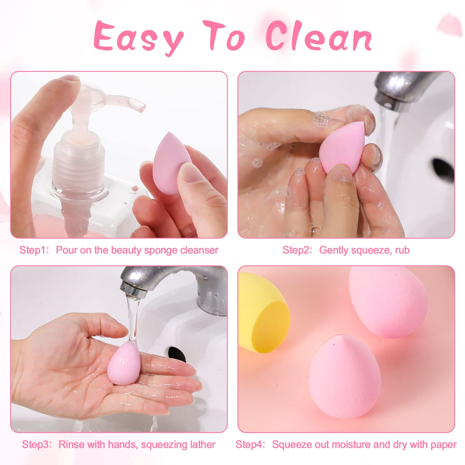 15個のメイクアップスポンジセット、美容スポンジブレンダーミ - Beauty Blender In Makeup のレビューと価格