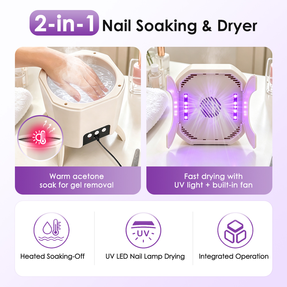 電動ジェルネイルリムーバーマシン 2-in-1 UVランプネ - Uv Nail Lamp のレビューと価格