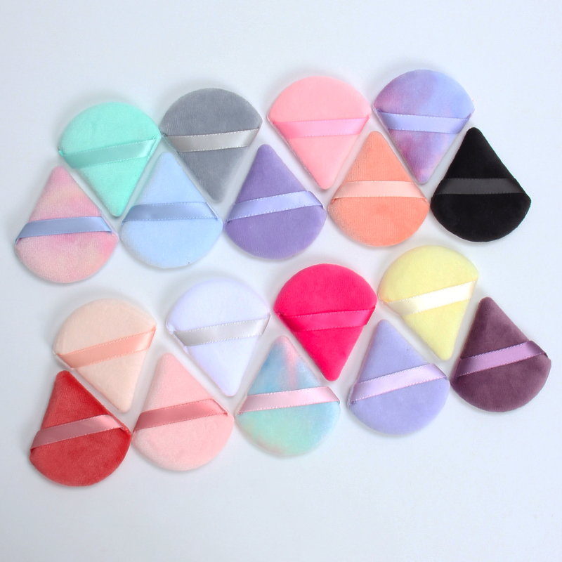 2 個の三角形パウダーパフフェイスメイクスポンジソフトベルベ - Beauty Blender In Makeup のレビューと価格