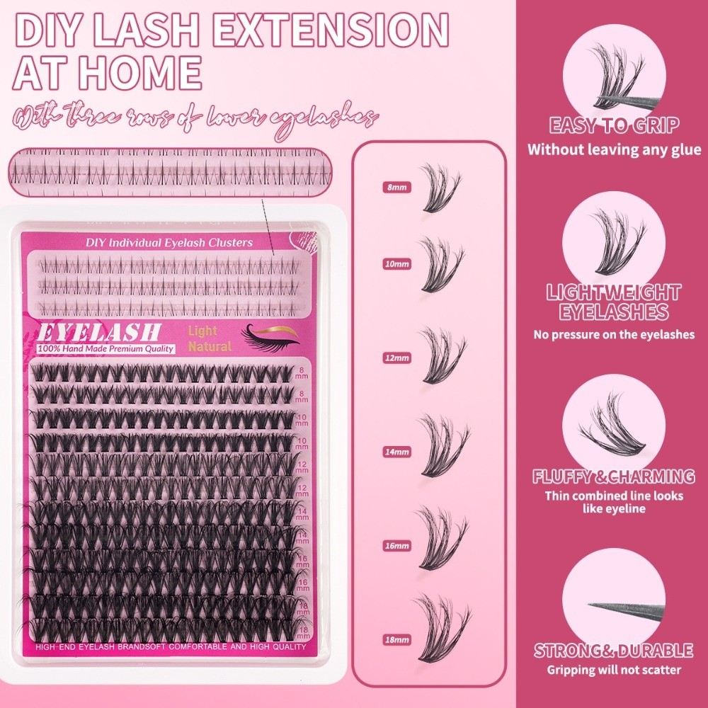 8-18mmの長さのつけまつげ、ナチュラルな見た目、ウィスピ - False Eyelashes Natural のレビューと価格