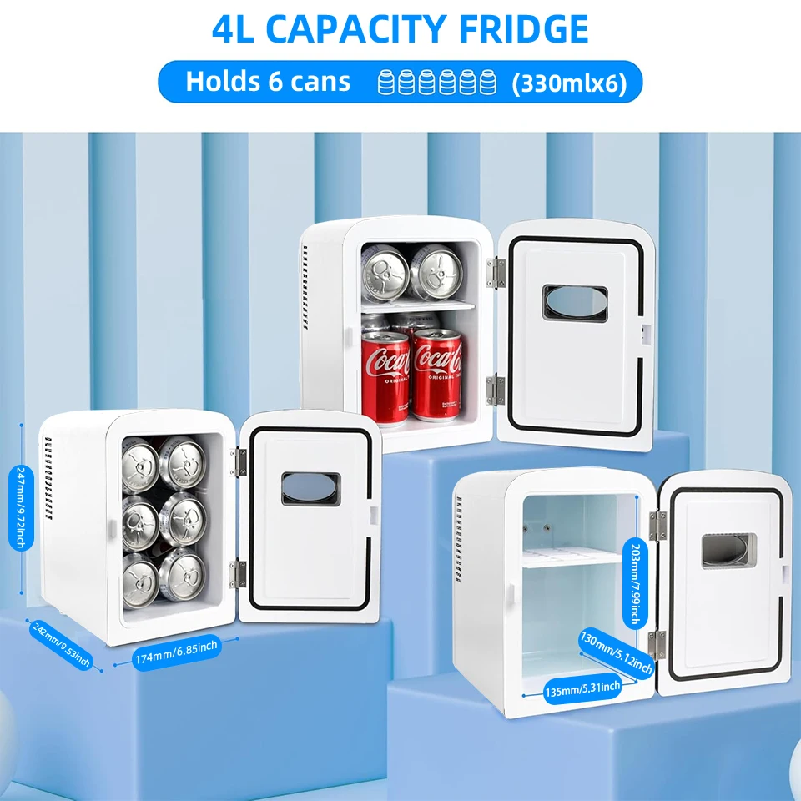 ポータブル4Lミニ美容冷蔵庫 車＆家庭両用 冷温両用冷蔵庫  - Beauty Makeup Fridge のレビューと価格
