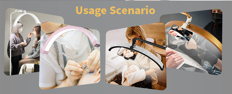 Fosoto ゴールデン写真ランプ LED 半月形ライト L - Beauty Makeup Video のレビューと価格