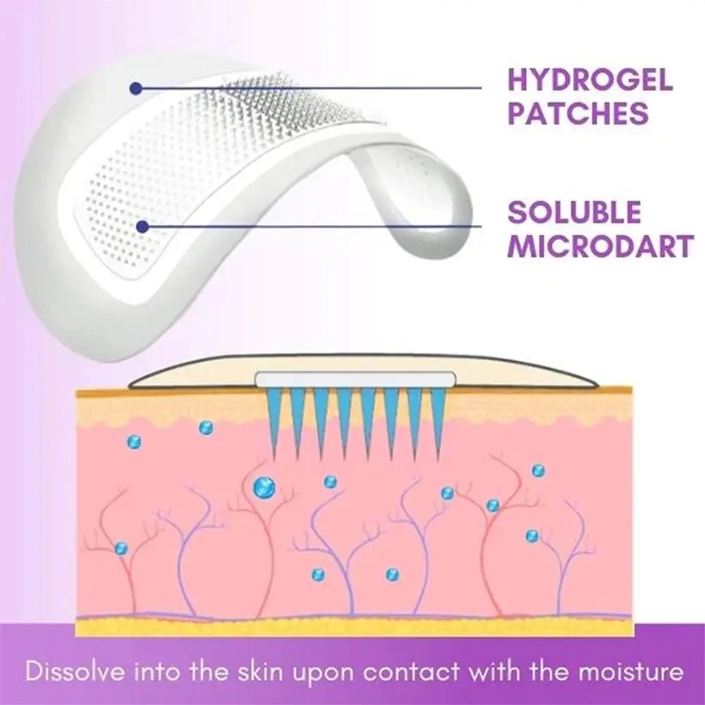 1 ペアのマイクロニードル アイパッチ マスク シワ防止パッ - Collagen Eye Patch のレビューと価格